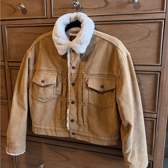Levi's Jackets & Blazers - SOLD OUT NWOT Levi's New Heritage Faux Fur Lined Cord Trucker Jacket